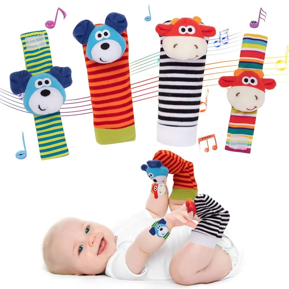 Baby Wrist Rattles And Socks Toys