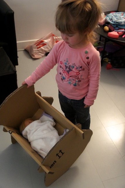 Diy Cardboard Toy Doll Cradle