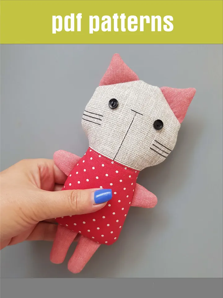 Diy Stuffed Toy Cat Sewing Pattern