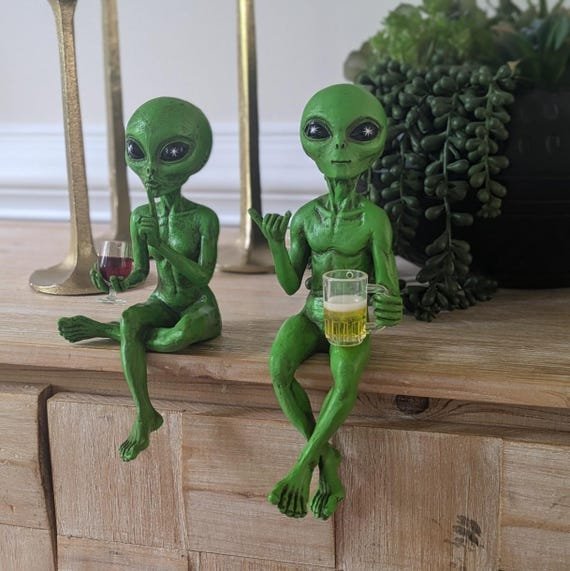 Diy Wooden Toy Alien Figurines