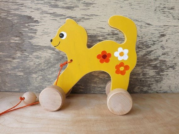 Handmade Wooden Pull along Toy