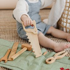 Handmade Wooden Toy Tool Set