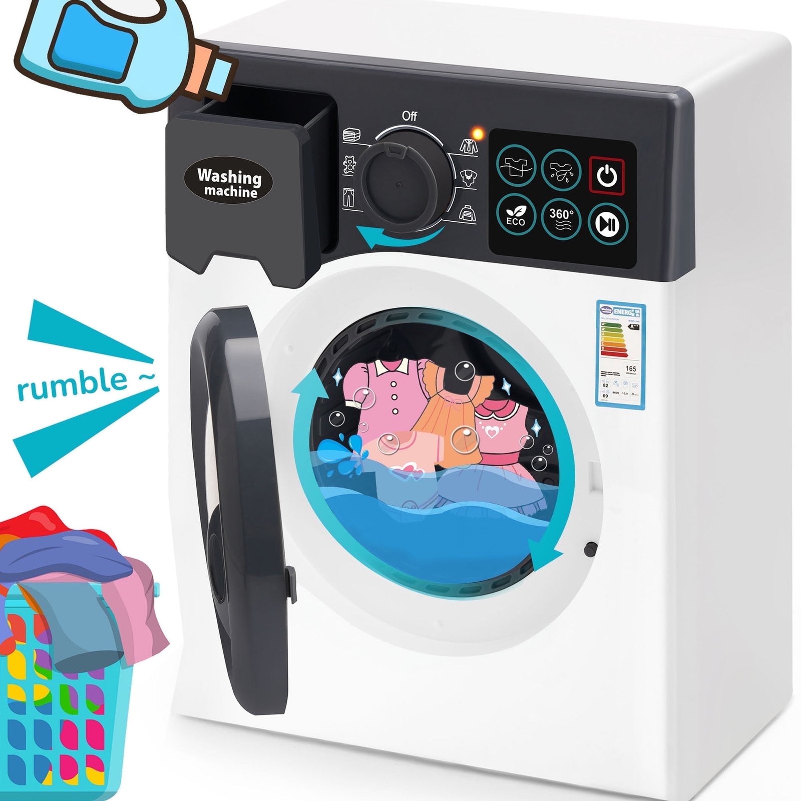 Kids Pretend Washing Machine Toy Electronic