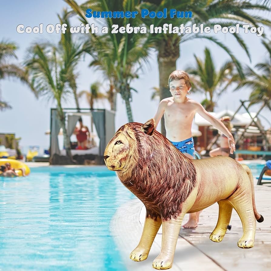 Outdoor Lion Inflatable Pool Toy