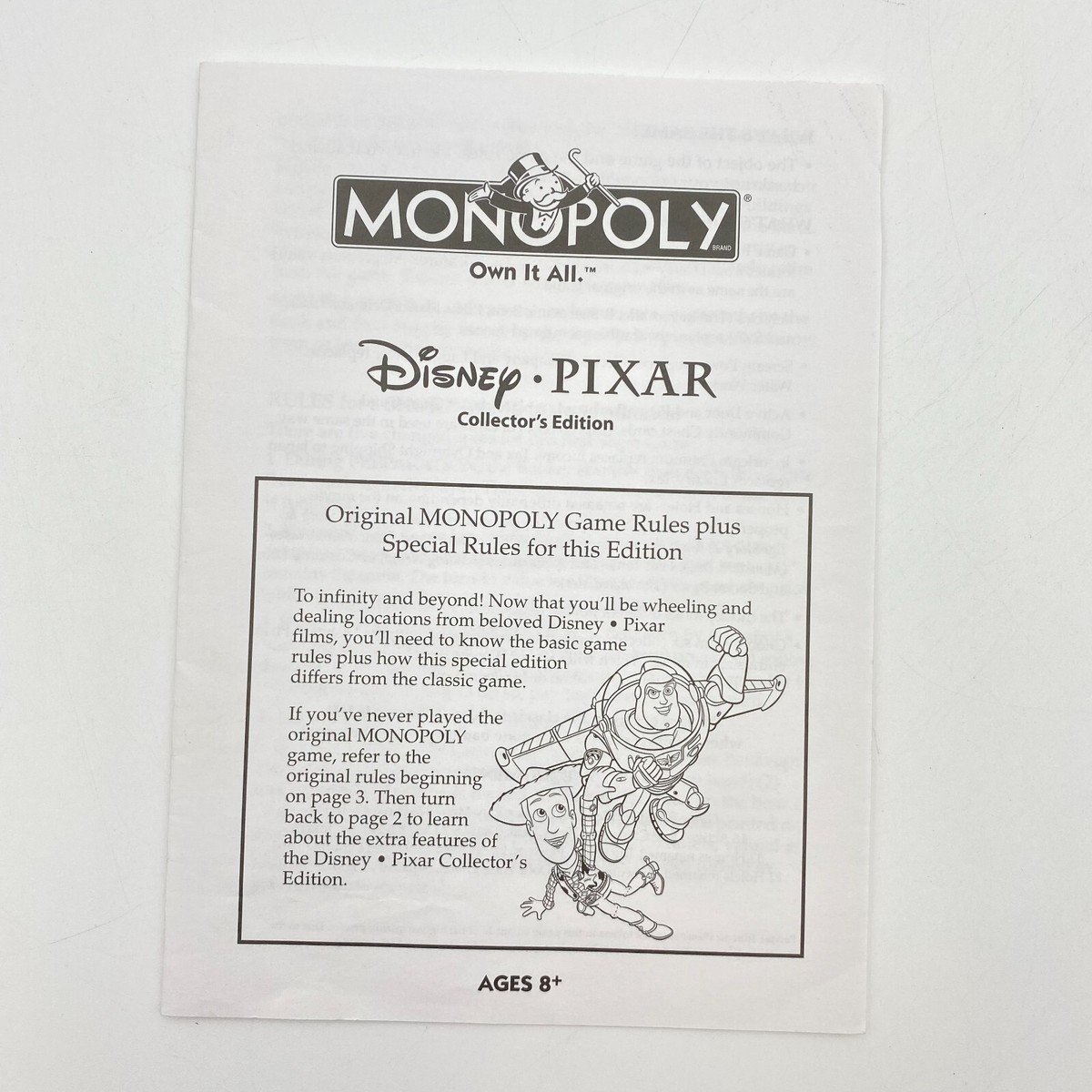 Toy Story Monopoly Rules