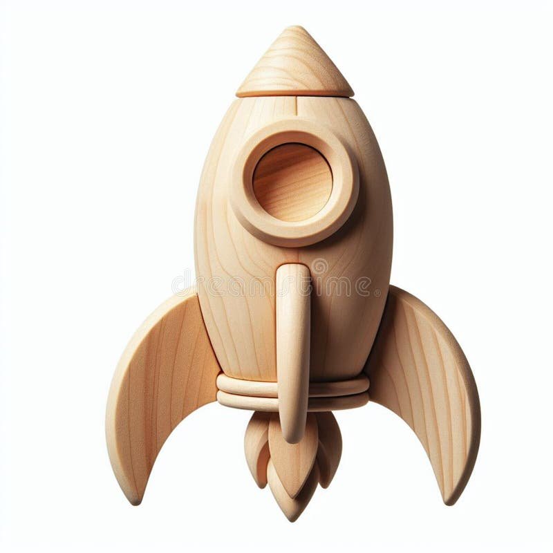 Wooden Toy Rocket Ship Carving: Crafting Timeless Childhood Memories