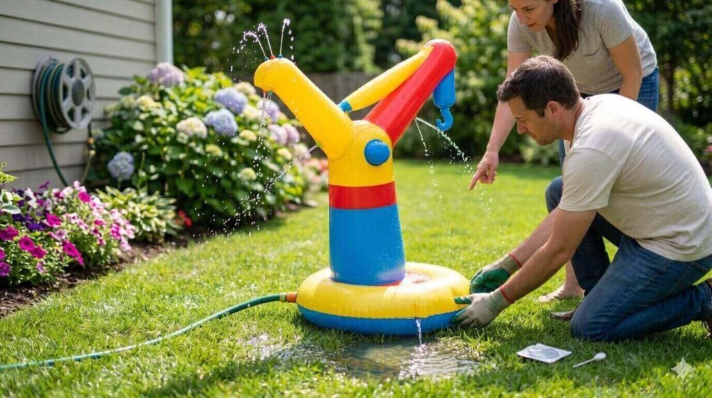 Issues on Outdoor crane sprinkler inflatables