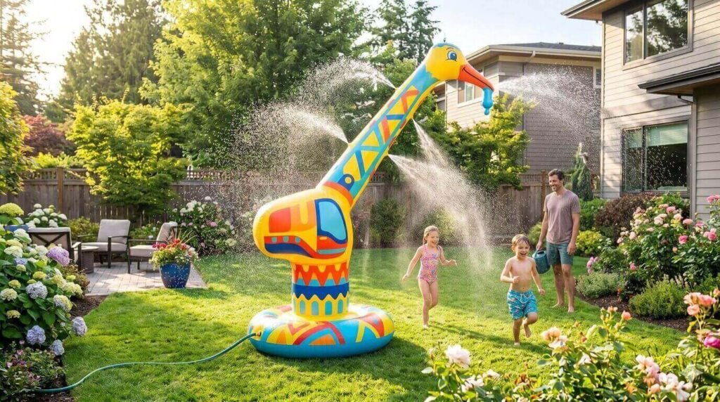 Outdoor Crane Sprinkler Inflatable