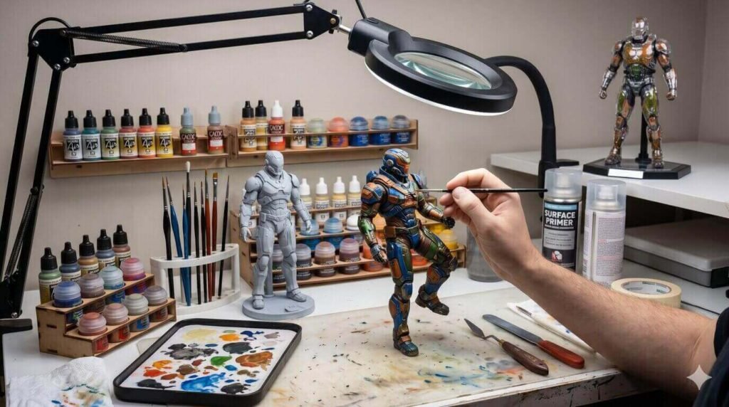 Painting a custom action figures